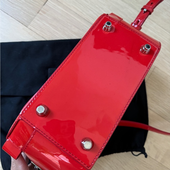 ALEXANDER WANG RED PATENT LEATHER BOX BAG - Picture 2 of 7